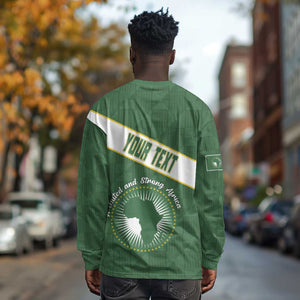 Personalized African Union Day Long Sleeve Shirt Emblem With Kente Pattern - African Pride
