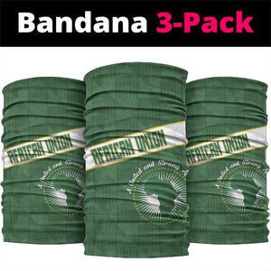 African Union Day Neck Gaiter Emblem With Kente Pattern - African Pride