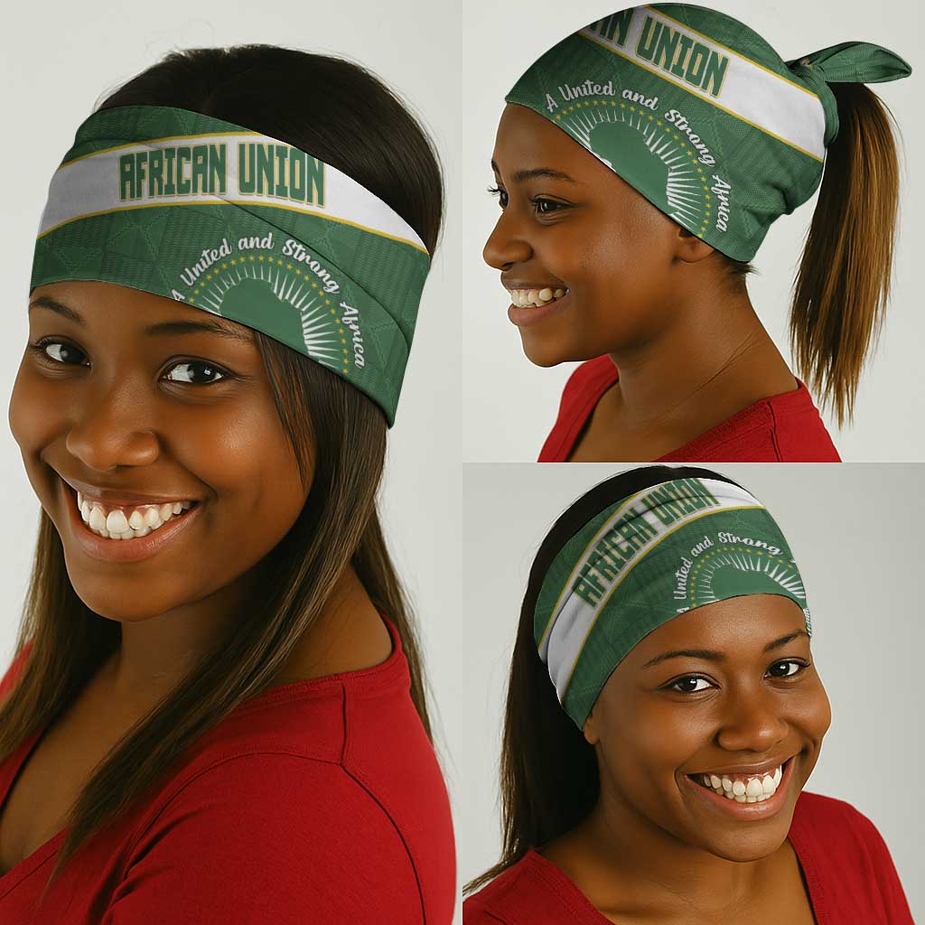 African Union Day Neck Gaiter Emblem With Kente Pattern - African Pride