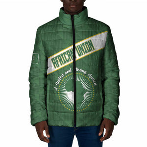 Personalized African Union Day Padded Jacket Emblem With Kente Pattern