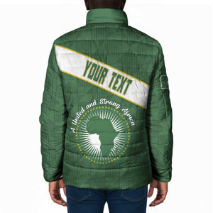 Personalized African Union Day Padded Jacket Emblem With Kente Pattern