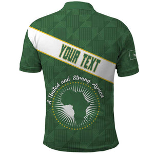 Personalized African Union Day Polo Shirt Emblem With Kente Pattern - African Pride