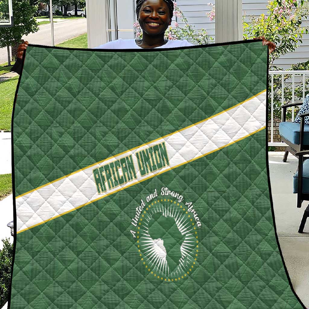 African Union Day Quilt Emblem With Kente Pattern - African Pride