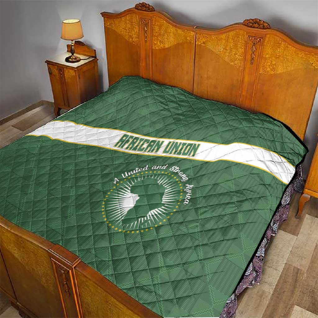 African Union Day Quilt Emblem With Kente Pattern - African Pride