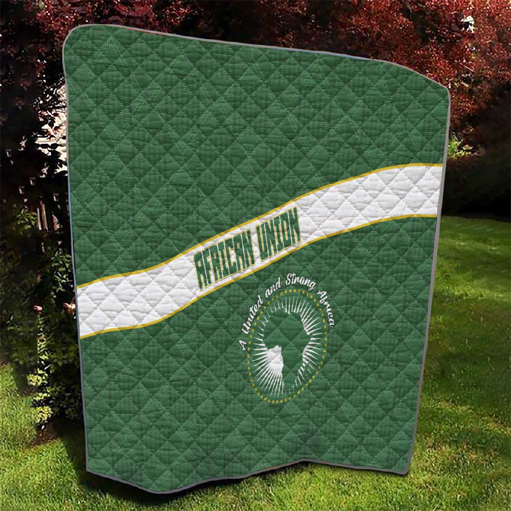 African Union Day Quilt Emblem With Kente Pattern - African Pride