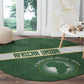 African Union Day Round Carpet Emblem With Kente Pattern - African Pride