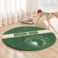 African Union Day Round Carpet Emblem With Kente Pattern - African Pride
