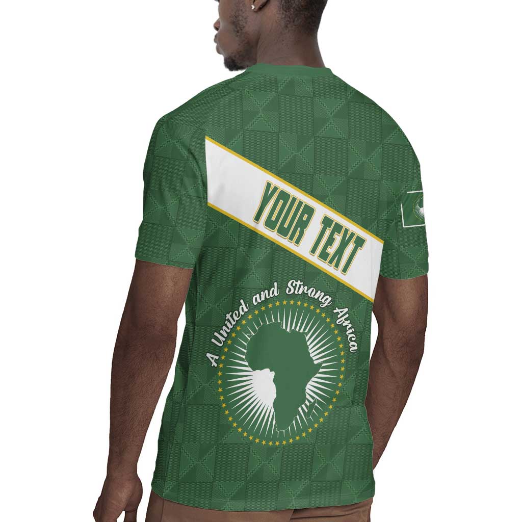 Personalized African Union Day Rugby Jersey Emblem With Kente Pattern - African Pride