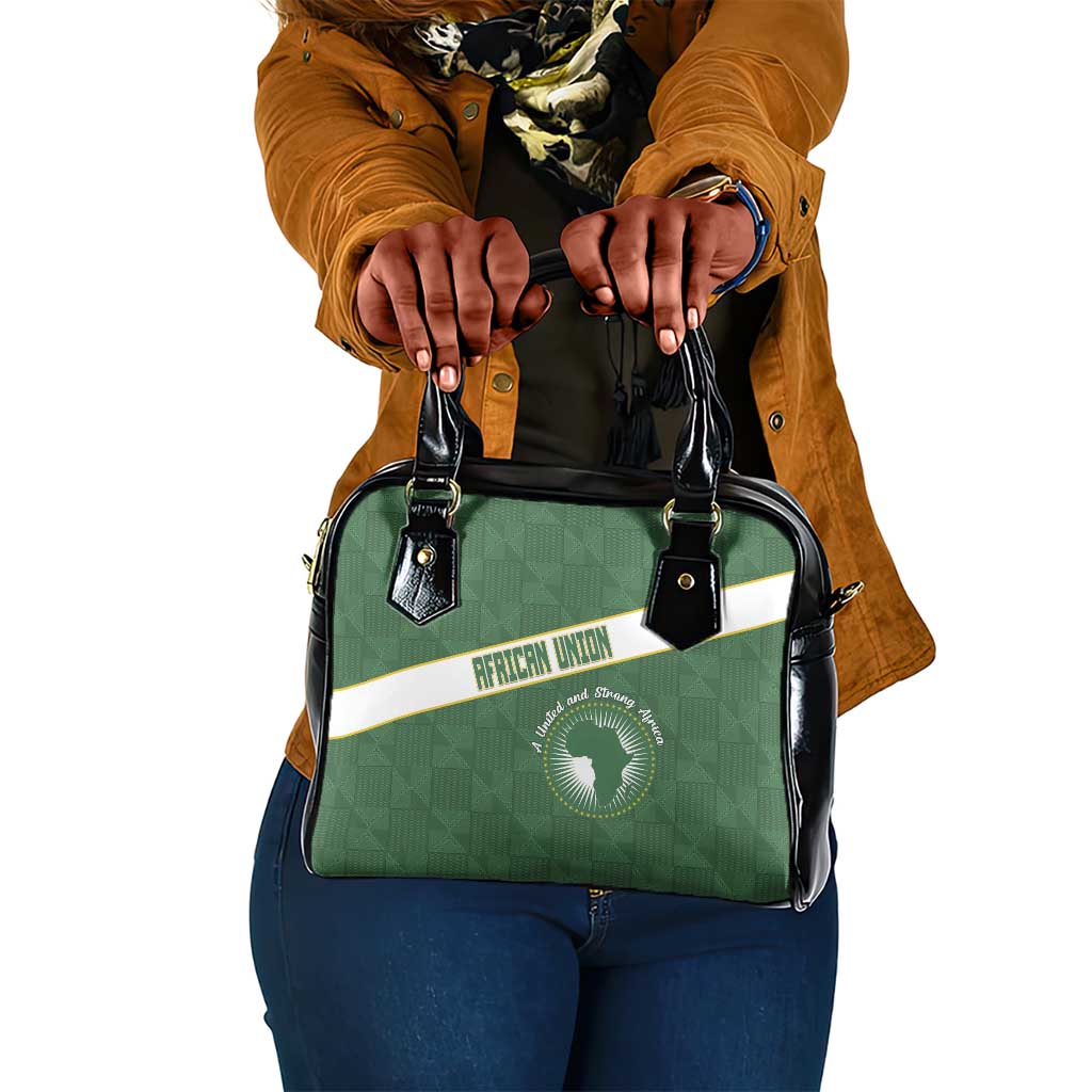 African Union Day Shoulder Handbag Emblem With Kente Pattern - African Pride