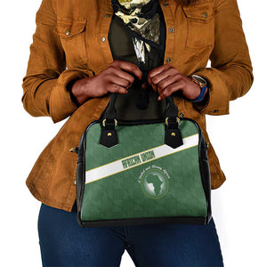 African Union Day Shoulder Handbag Emblem With Kente Pattern - African Pride
