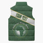 Personalized African Union Day Sleeveless Puffer Jacket Emblem With Kente Pattern