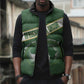 Personalized African Union Day Sleeveless Puffer Jacket Emblem With Kente Pattern