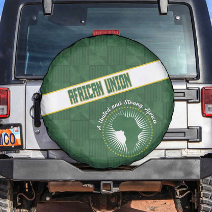 African Union Day Spare Tire Cover Emblem With Kente Pattern - African Pride
