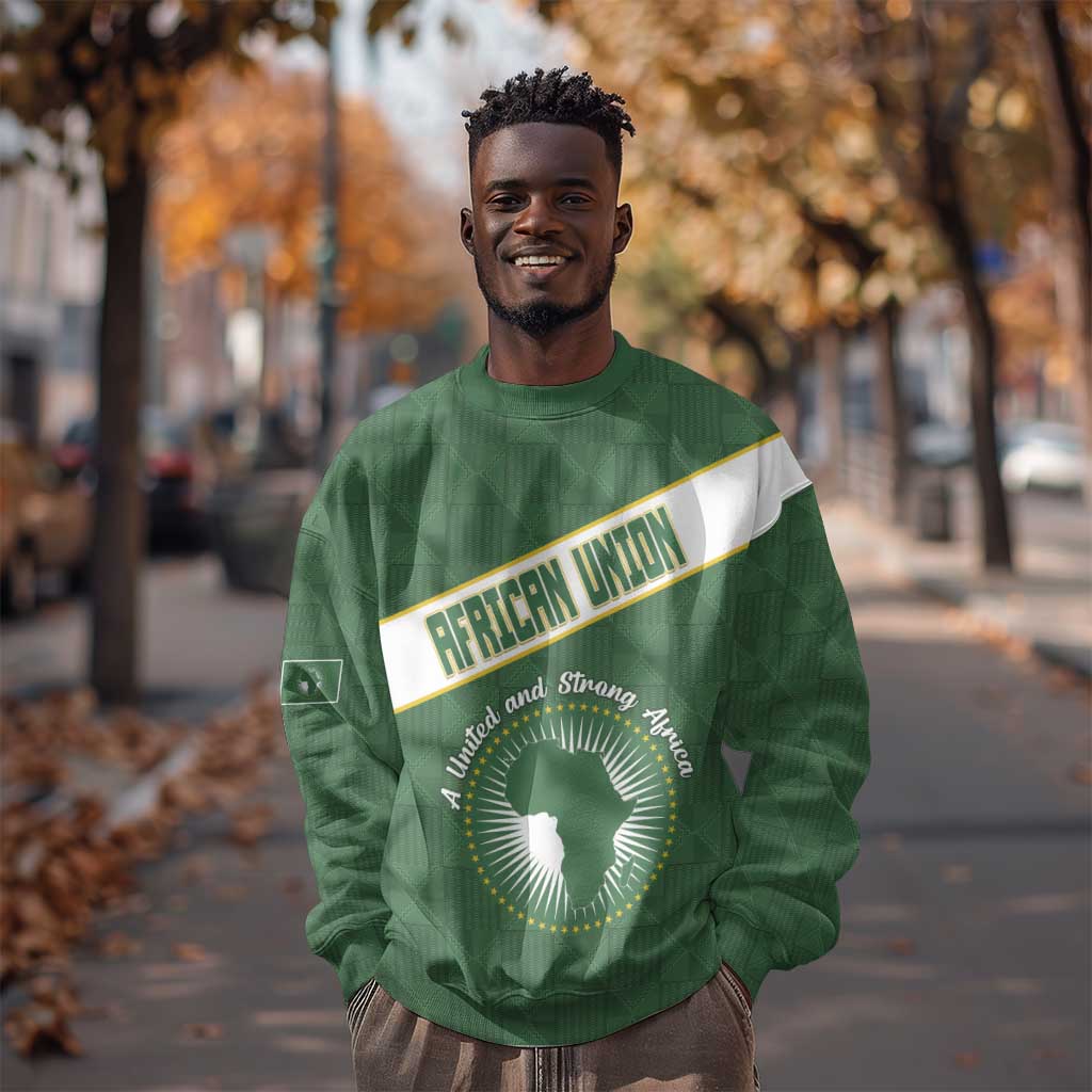 Personalized African Union Day Sweatshirt Emblem With Kente Pattern - African Pride