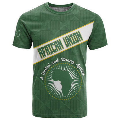 Personalized African Union Day T shirt Emblem With Kente Pattern - African Pride
