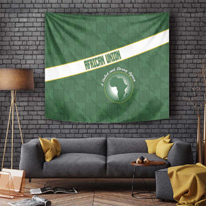 African Union Day Tapestry Emblem With Kente Pattern - African Pride