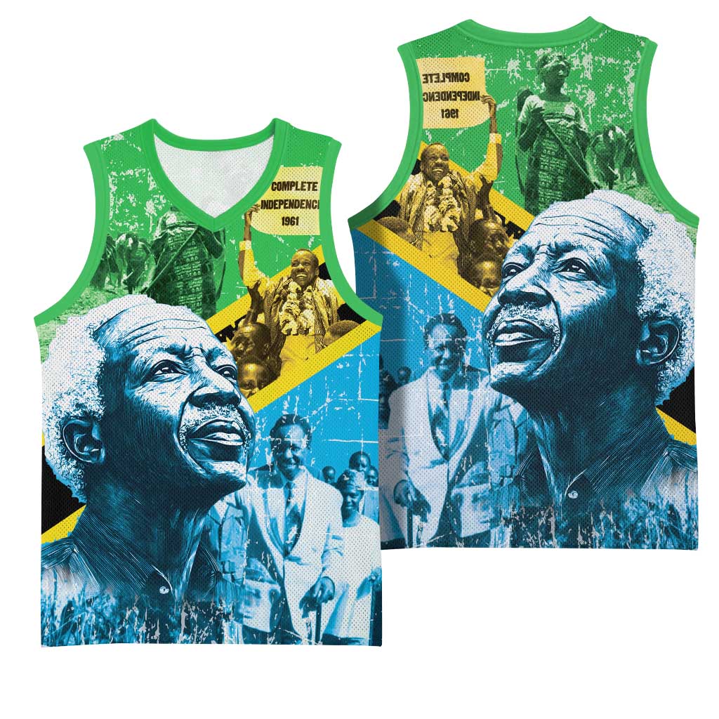Tanzania Julius Nyerere Basketball Jersey One Nation - One People - African Pride