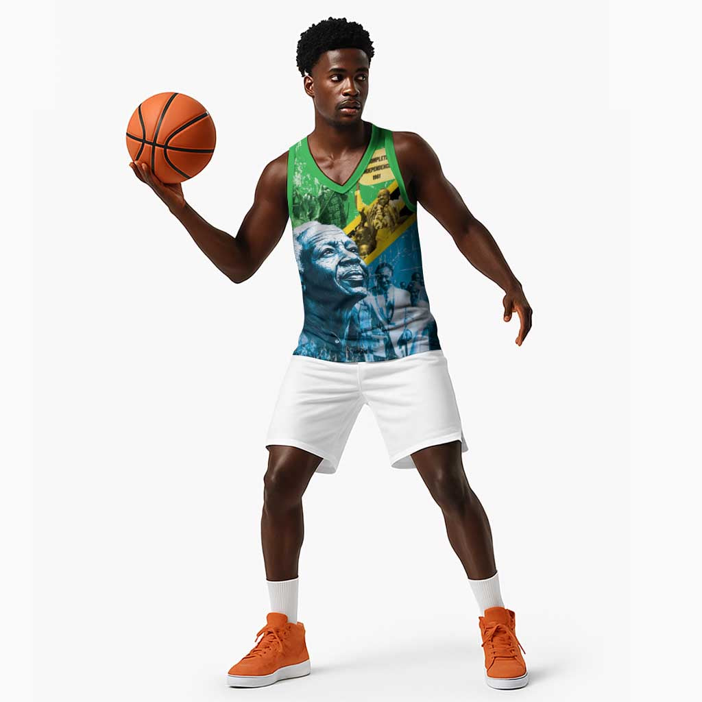Tanzania Julius Nyerere Basketball Jersey One Nation - One People - African Pride