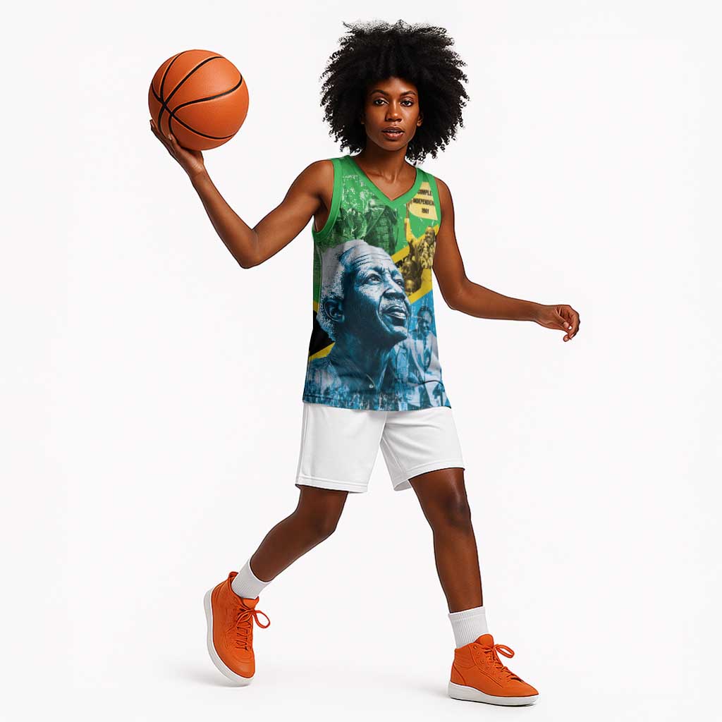 Tanzania Julius Nyerere Basketball Jersey One Nation - One People - African Pride