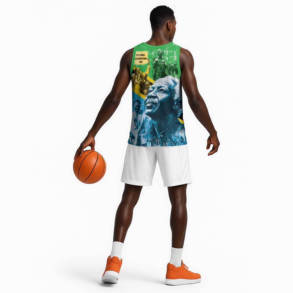 Tanzania Julius Nyerere Basketball Jersey One Nation - One People - African Pride