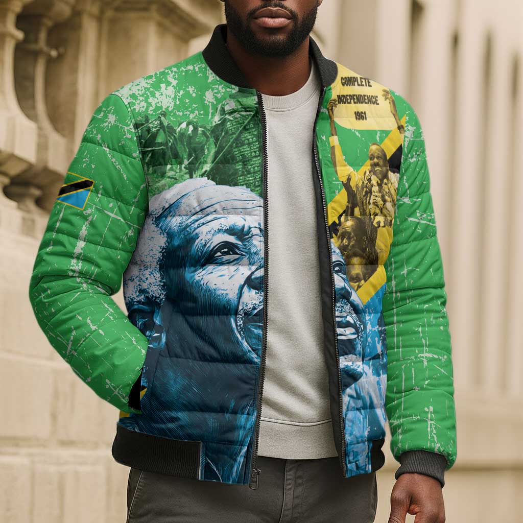 Happy Tanzania Nyerere Day Bomber Puffer Jacket One Nation - One People