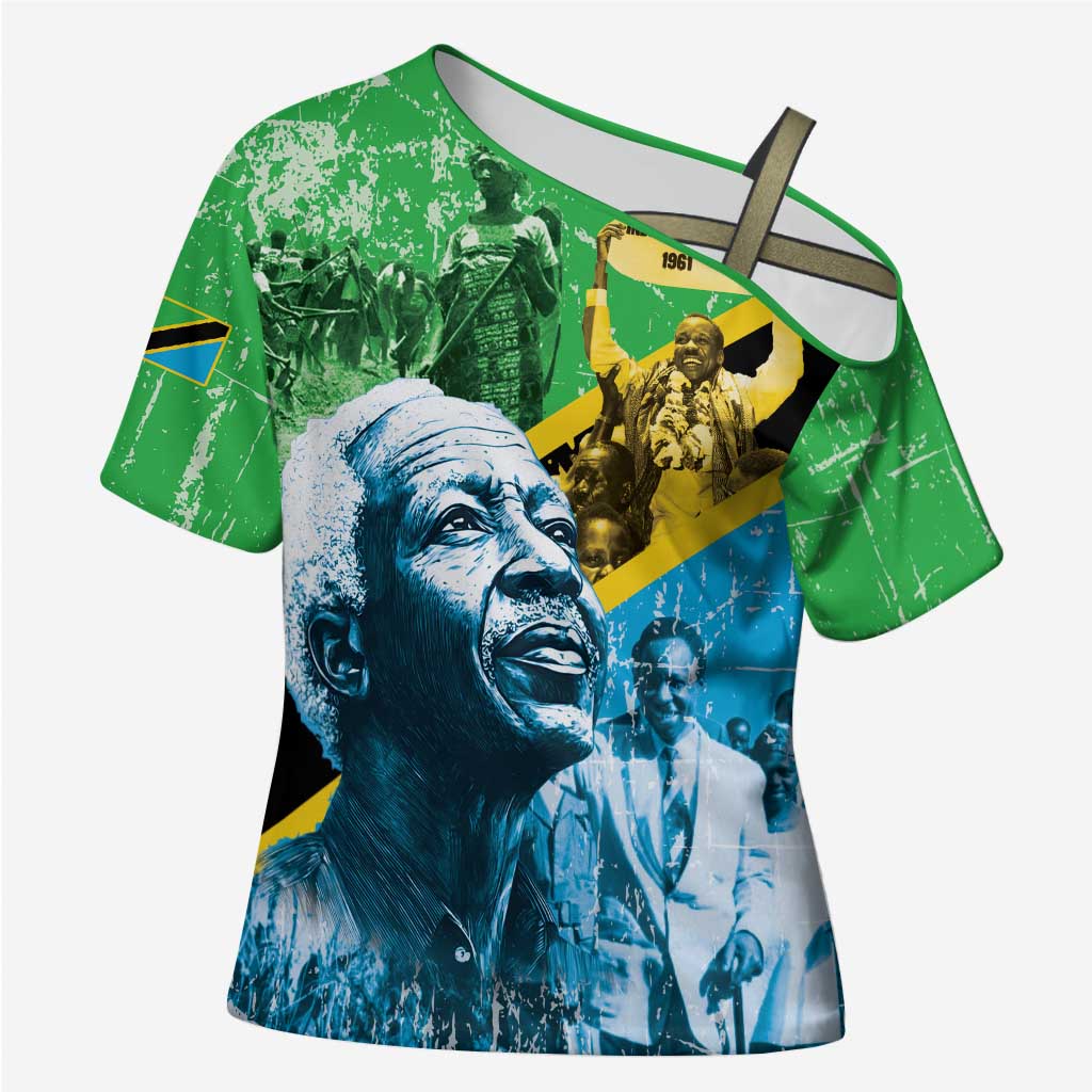 Happy Tanzania Nyerere Day Cross Shoulder Shirt One Nation - One People