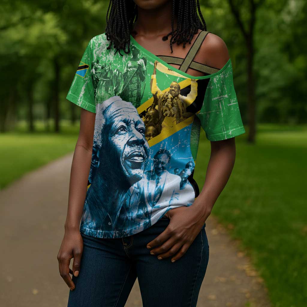 Happy Tanzania Nyerere Day Cross Shoulder Shirt One Nation - One People