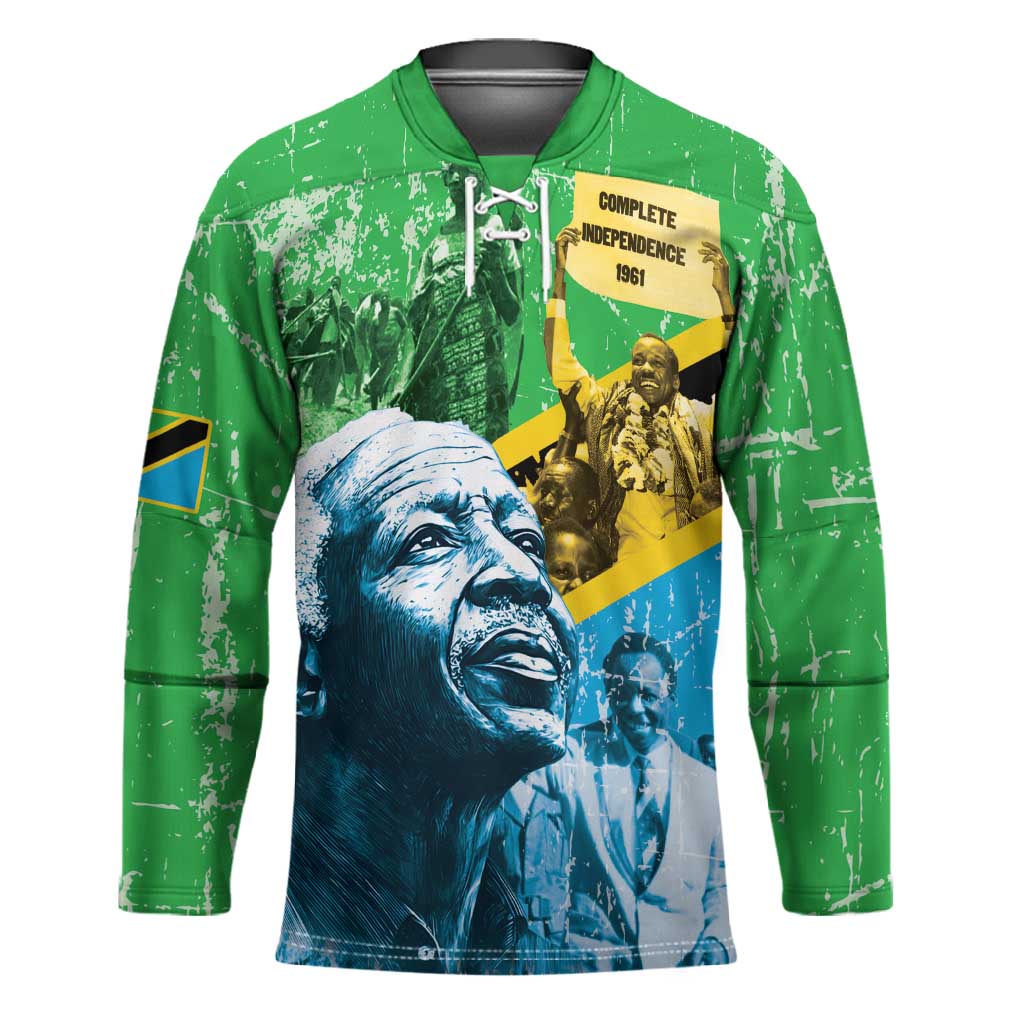 Happy Tanzania Nyerere Day Hockey Jersey One Nation - One People