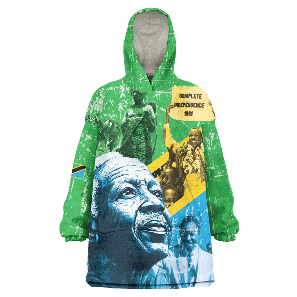 Tanzania Julius Nyerere Kid Wearable Blanket Hoodie One Nation - One People - African Pride