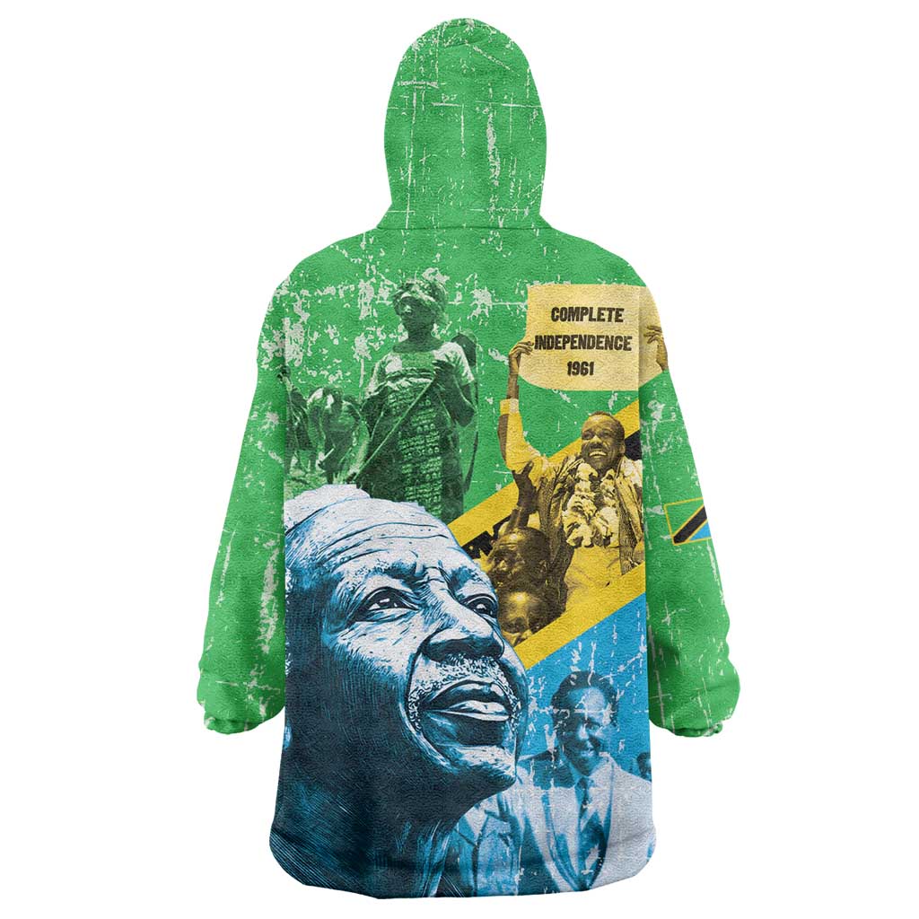 Tanzania Julius Nyerere Kid Wearable Blanket Hoodie One Nation - One People - African Pride