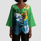 Happy Tanzania Nyerere Day Kimono Sleeve Blouse One Nation - One People