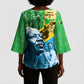 Happy Tanzania Nyerere Day Kimono Sleeve Blouse One Nation - One People