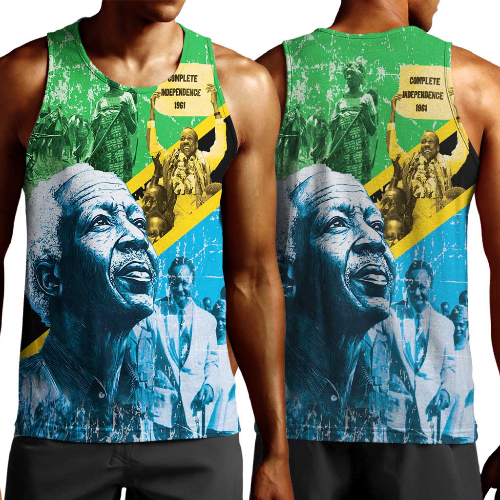 Tanzania Julius Nyerere Men Tank Top One Nation - One People - African Pride