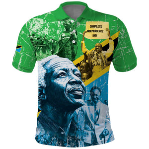 Tanzania Julius Nyerere Polo Shirt One Nation - One People - African Pride