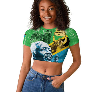 Tanzania Julius Nyerere Raglan Cropped T shirt One Nation - One People - African Pride