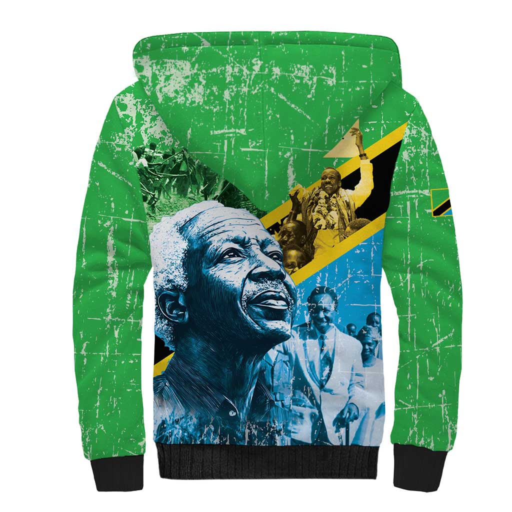 Tanzania Julius Nyerere Sherpa Hoodie One Nation - One People - African Pride