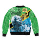 Tanzania Julius Nyerere Sleeve Zip Bomber Jacket One Nation - One People - African Pride