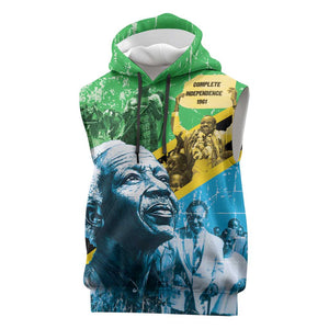 Tanzania Julius Nyerere Sleeveless Hoodie One Nation - One People - African Pride