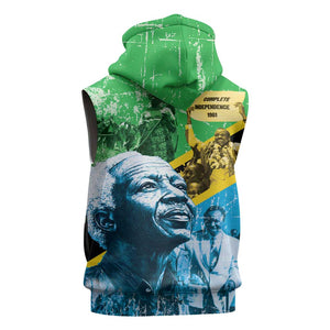 Tanzania Julius Nyerere Sleeveless Hoodie One Nation - One People - African Pride