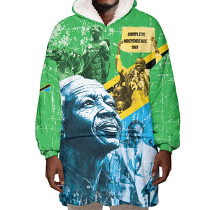Tanzania Julius Nyerere Wearable Blanket Hoodie One Nation - One People - African Pride