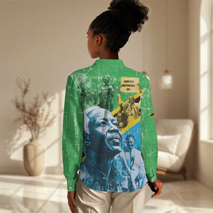 Tanzania Julius Nyerere Women Casual Shirt One Nation - One People - African Pride