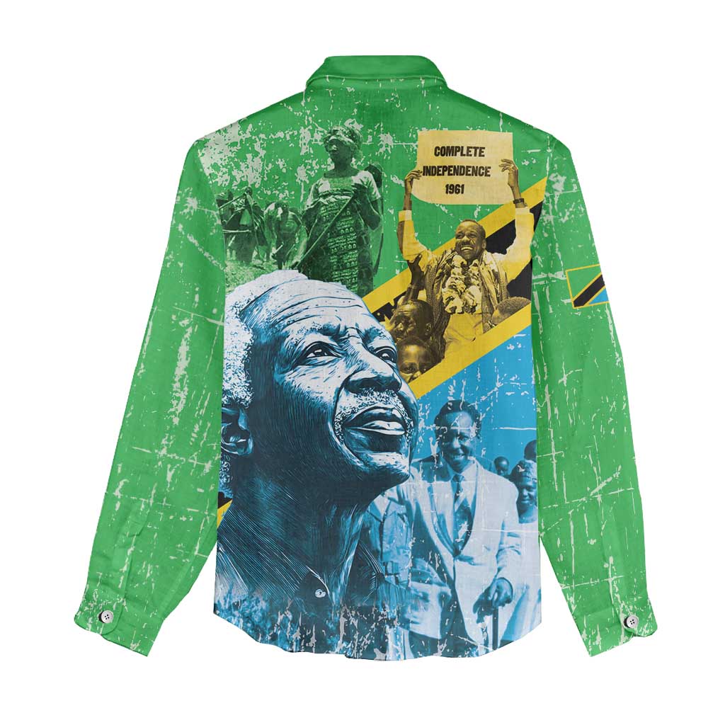 Tanzania Julius Nyerere Women Casual Shirt One Nation - One People - African Pride