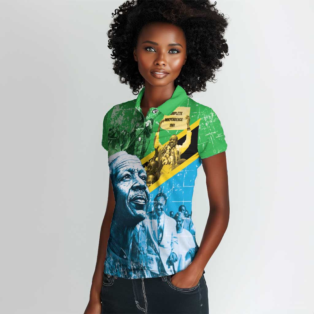 Tanzania Julius Nyerere Women Polo Shirt One Nation - One People - African Pride