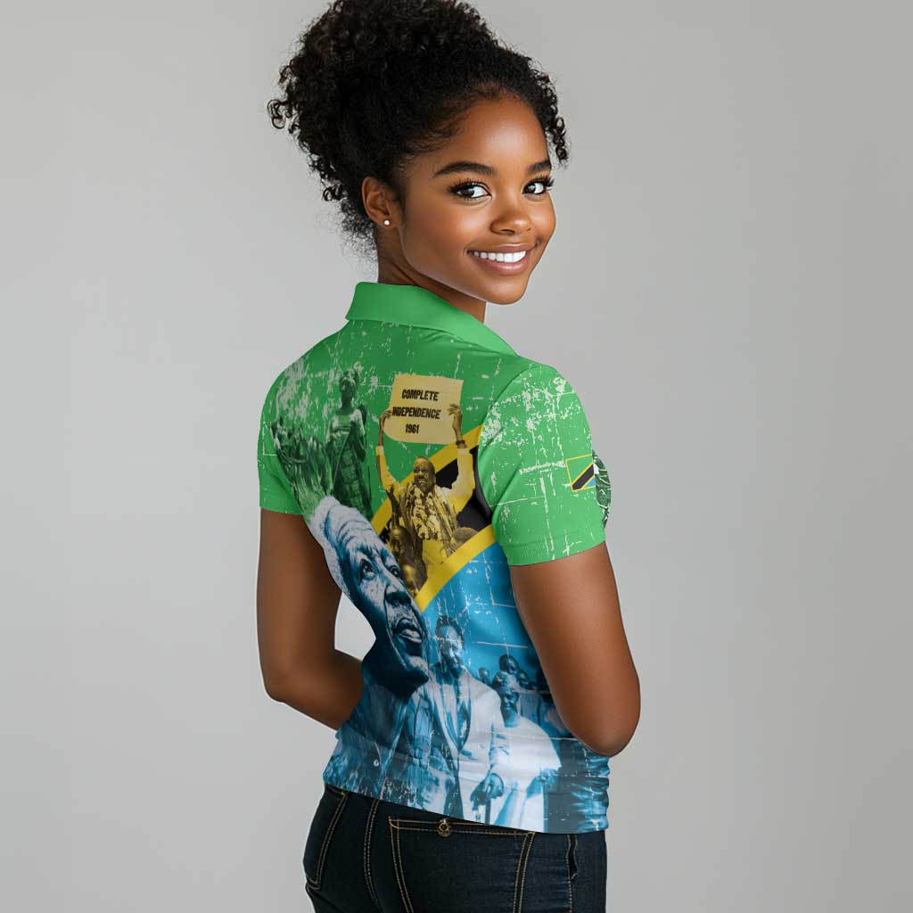 Tanzania Julius Nyerere Women Polo Shirt One Nation - One People - African Pride