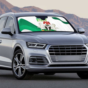 Nigeria Independence Day Auto Sun Shade Unity and Faith Peace and Progress