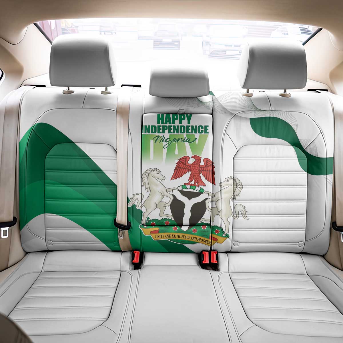 Nigeria Back Car Seat Cover Happy Independence Day - African Pride
