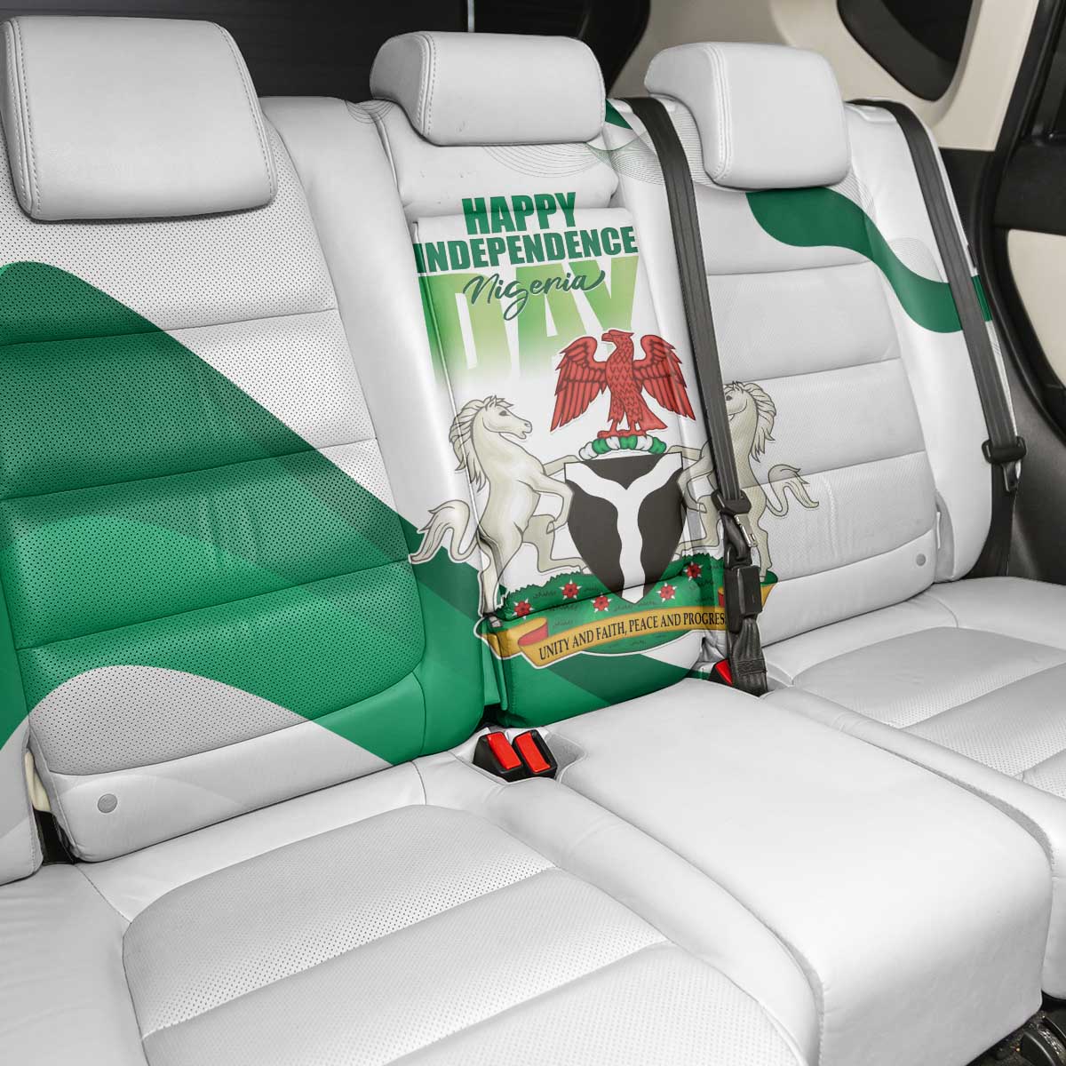 Nigeria Back Car Seat Cover Happy Independence Day - African Pride