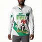 Personalized Nigeria Independence Day Button Sweatshirt Unity and Faith Peace and Progress