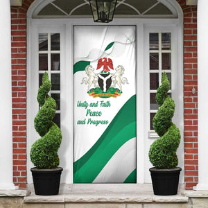 Personalized Nigeria Independence Day Door Cover Unity and Faith Peace and Progress