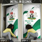 Personalized Nigeria Independence Day Door Cover Unity and Faith Peace and Progress